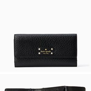 Kate Spade Bay Street Sandra Pebbled Leather Wallet